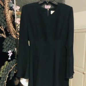 Black Empire Waist Dress with Kimono Sleeves